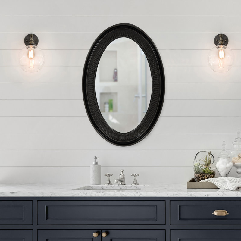 Miroir d'appoint Busey, Noir lustré