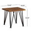 Table d'appoint rustique industrielle avec pieds en métal et plateau en bois, captivante, 45,7 x 45,7 x 45,7 cm, couleurs variées, plateau sur pieds, polyvalente, finition au choix