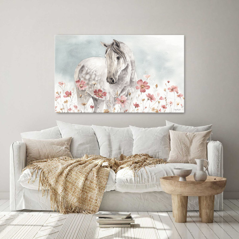 "Wild Horses I" par Lisa Audit, reproduction sur toile, H 18 po x l 30 po