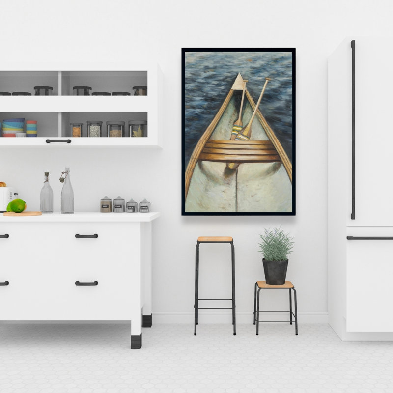 «Canoeing On The Lake» sur toile