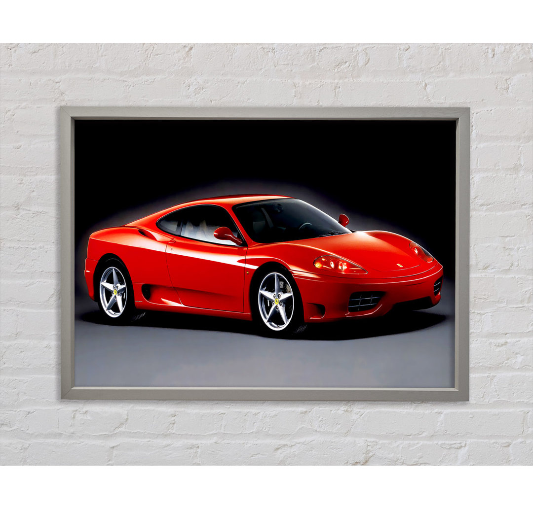 Ferrari Red Glow - Einzelner Bilderrahmen Kunstdrucke auf Leinwand