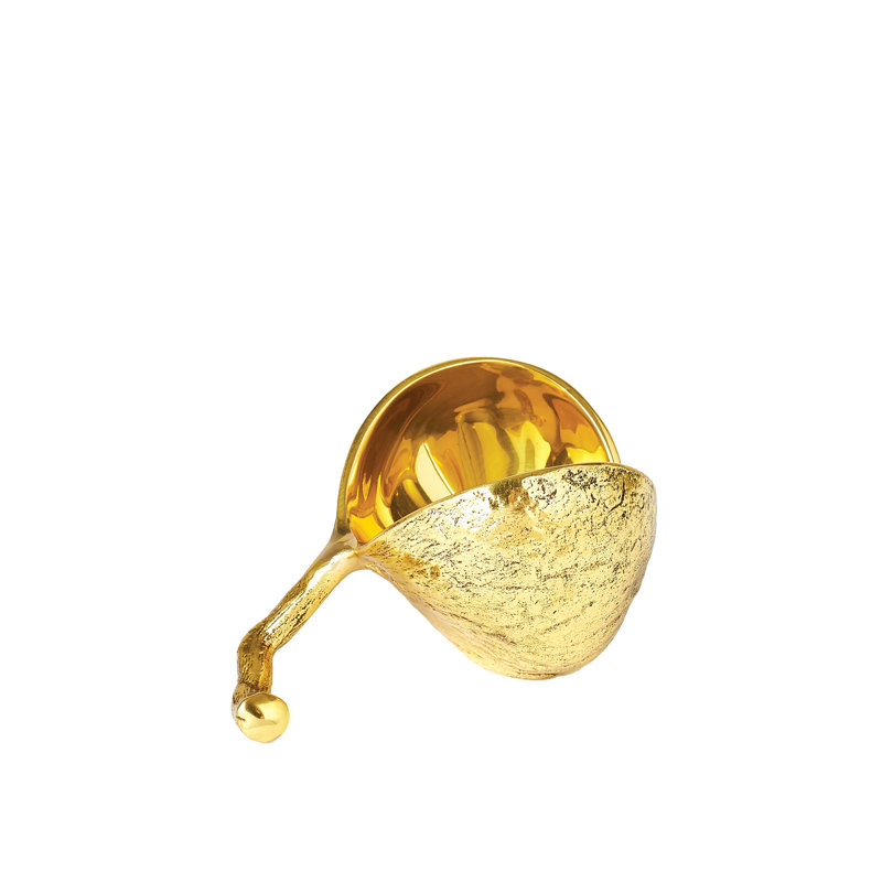 Chestnut Bowl, Brass, 2.75" H x 3.75" W x 5" D