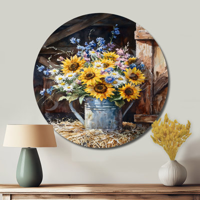 Perri - Traditional Yellow Metal Wall Art