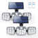 2 PCS Solar Motion Sensor Lights 138 LED 1000LM Wireless LED 3 Adjustable Head Wide Angle Illuminate