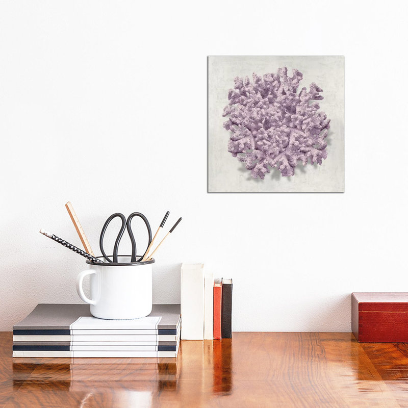 Coral Amethyst II by Caroline Kelly - Wrapped Canvas Print, 30.48 cm H x 30.48 cm W