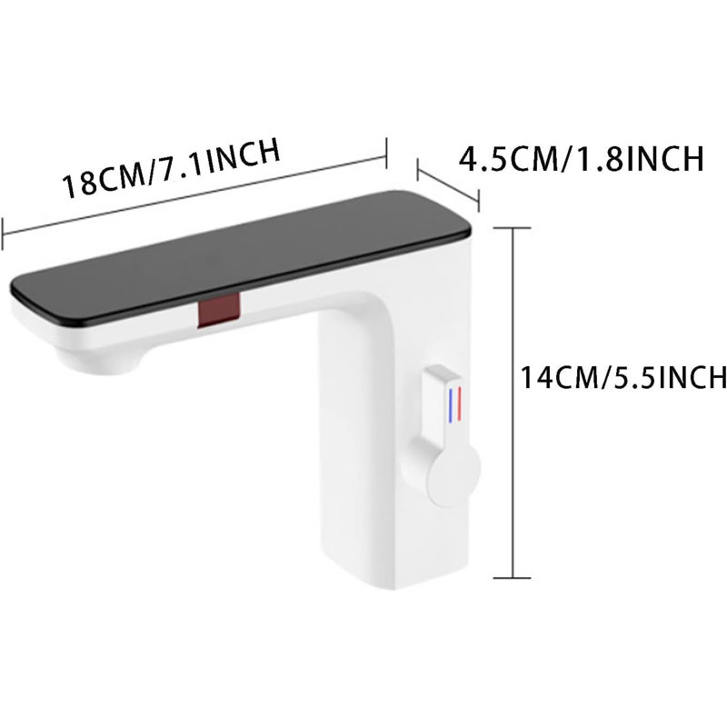 Robinet de salle de bain AlenArtWater, Blanc mat