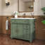 Meuble-lavabo Mid-Century avec base colonne romaine, vert