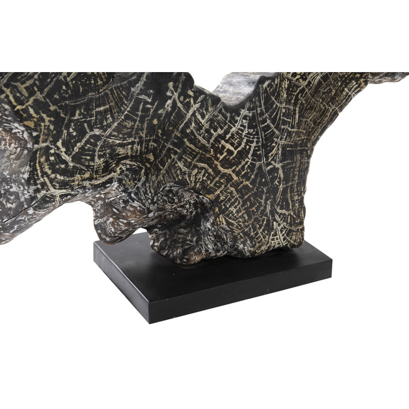 Sculpture en teck sur support