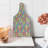 Ambesonne Geometric Tempered Glass Cutting Board Tile Pattern Stripes Multicolor