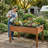 Outdoor Solid Wood Elevated Planter with Drainage Holes