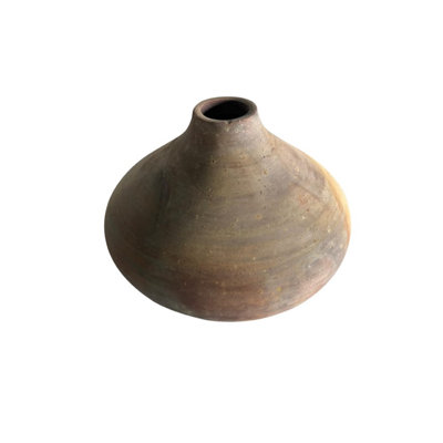 Terracotta Vase Dia 10" & H 5.5"