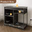 Support d'aquarium 40-50 gallons avec armoire de rangement, support pour aquarium robuste pour aquarium de tortues, terrarium et éleveur de reptiles, noir rustique