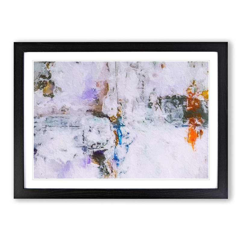 Abstract Vol.238 by S.Johnson - Framed Print, 24cm H x 33cm W x 2cm D, Black Framed