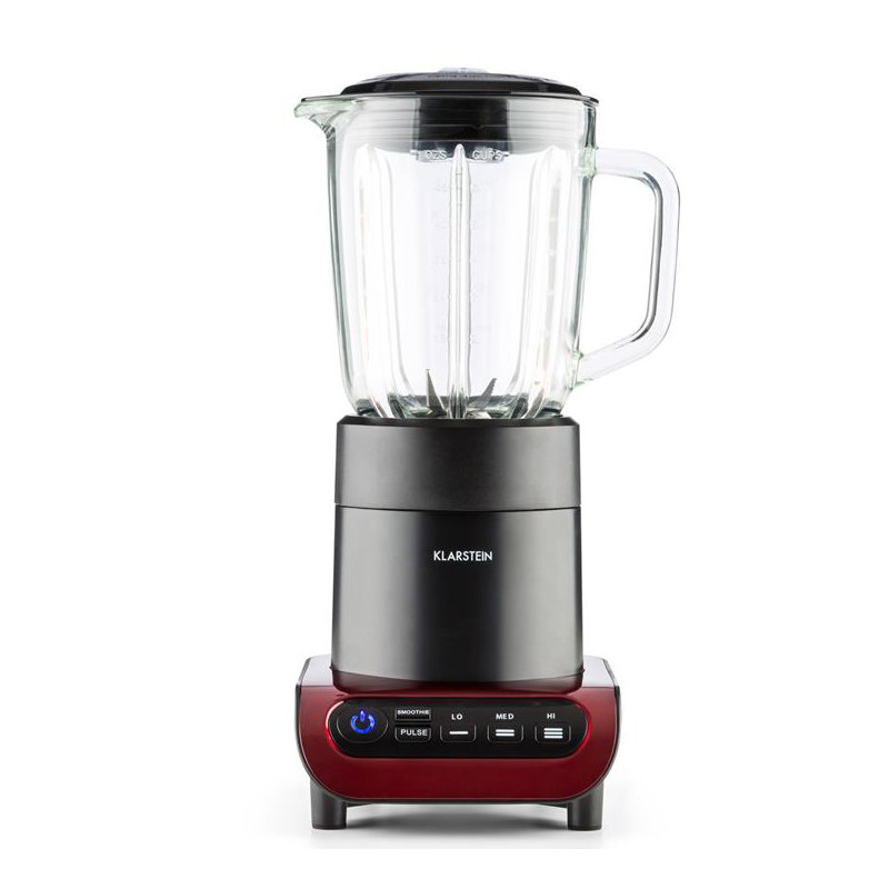 Klarstein 3 Speed 1500ml Countertop Blender, Black/Red