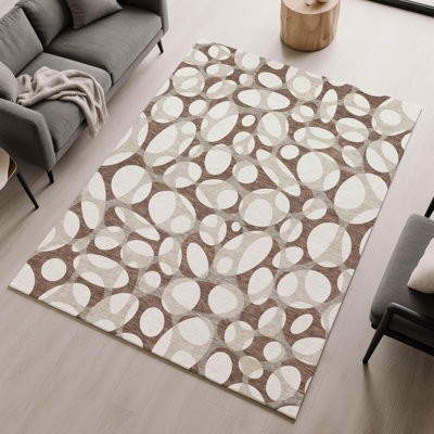 Tapis abstrait lavable à la machine Premium