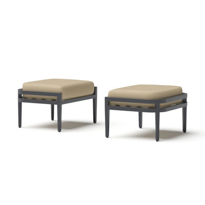 Morelia Ottomans (Set Of 2) - Canvas Beige