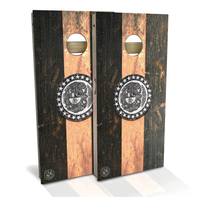 Missouri Flag Vintage Cornhole Board Set | Includes (2) Boards, (8) Bags & Optional Accessories
