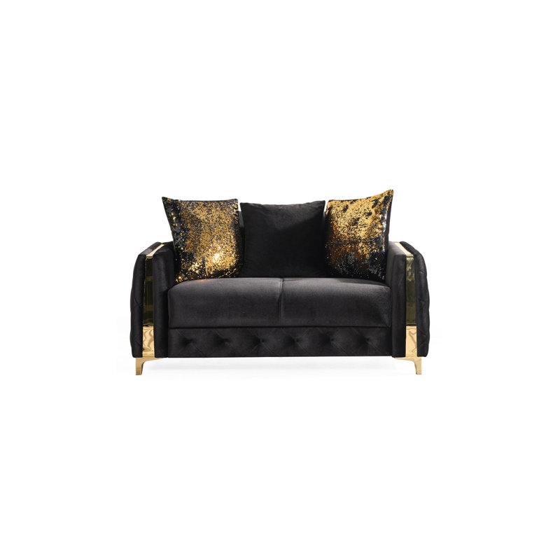 Causeuse de style moderne, Noir