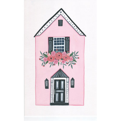 " Pink House " Painting Print