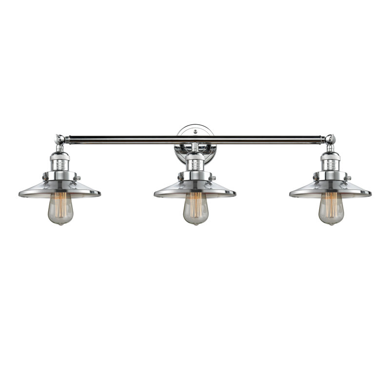 Applique murale à bras 3 lumières Gault, Chrome poli