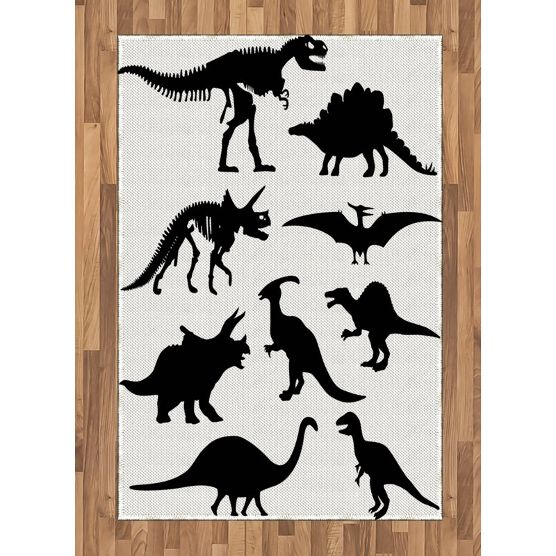 Dinosaur High Density Long Fiber Poly Threads Decorative Area Rug Carpet, Rectangle 4' x 5'8"