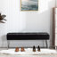 Faux Leather Upholstered Bench with Metal Legs-275778532
