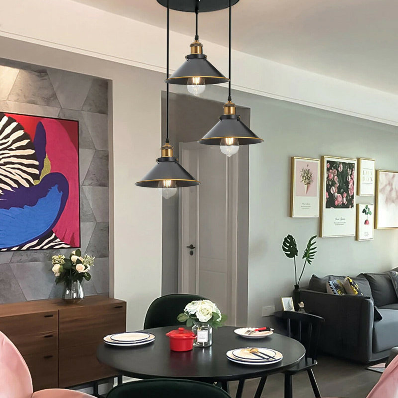 Ocean Village 3 - Light Black Cluster Pendant
