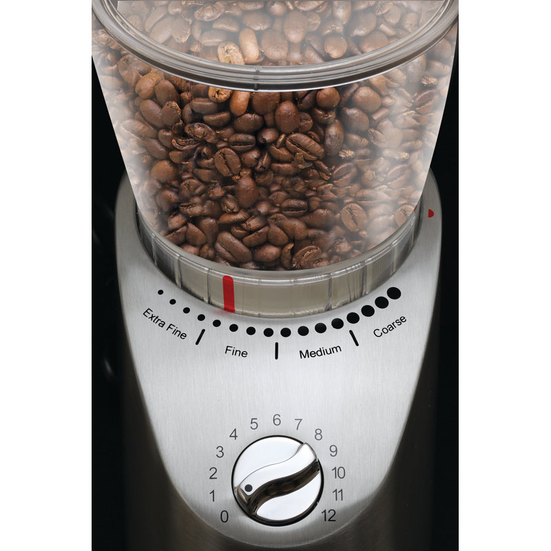 Capresso Infinity Plus Electric Conical Burr Coffee Grinder, Die-cast Stainless Steel