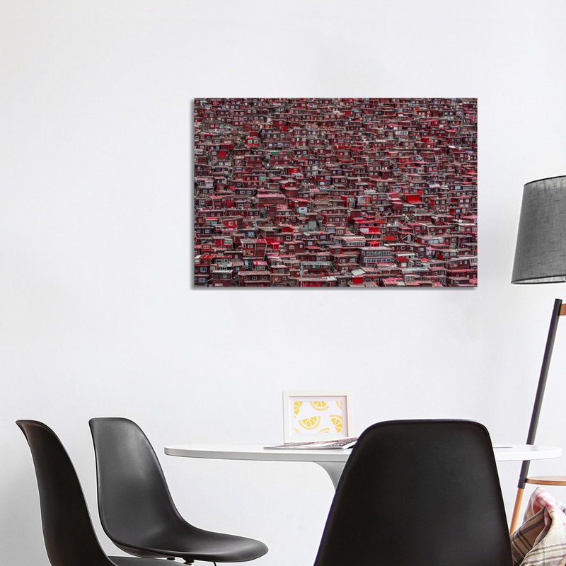 Red Houses by Ali Al-Jazeri - Wrapped Canvas Print, 101.6 cm H x 66.04 cm W