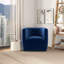 Chaise pivotante en velours bleu foncé Delaney-1437598625