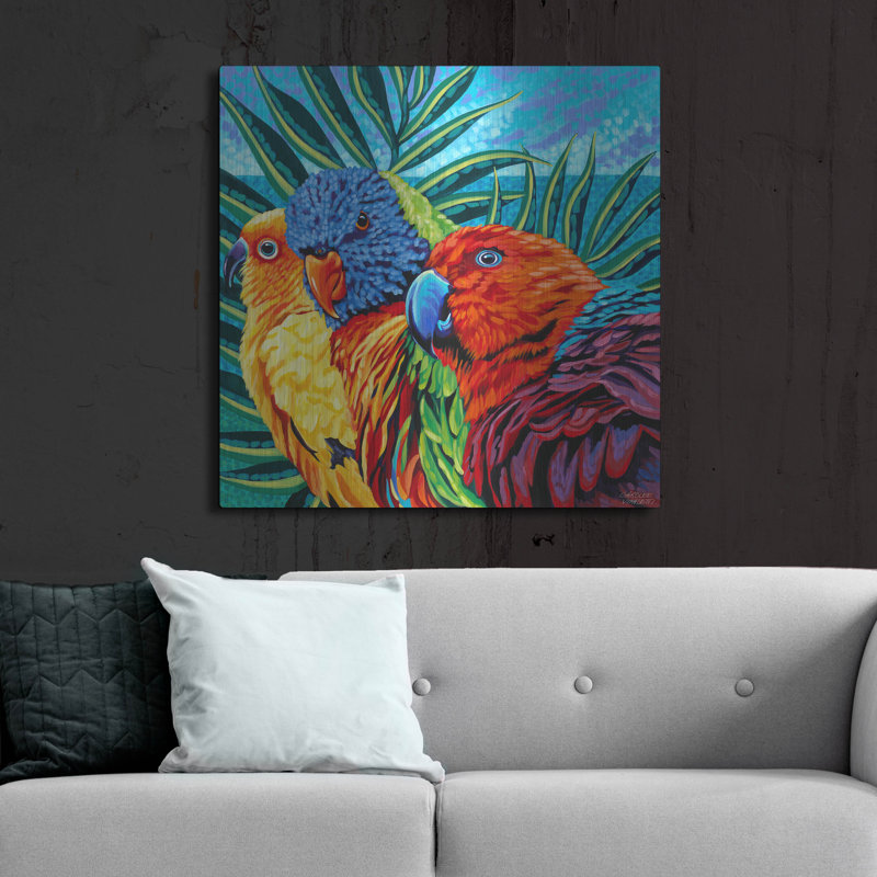 «Birds In Paradise I» par Carolee Vitaletti, H 36 po x l 36 po
