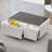 Smart Coffee Table With Built-In Fridge, Bluetooth Speaker, Wireless Charging, Touch Control Panel, USB Ports, Outlet Protection, Atmosphere Light