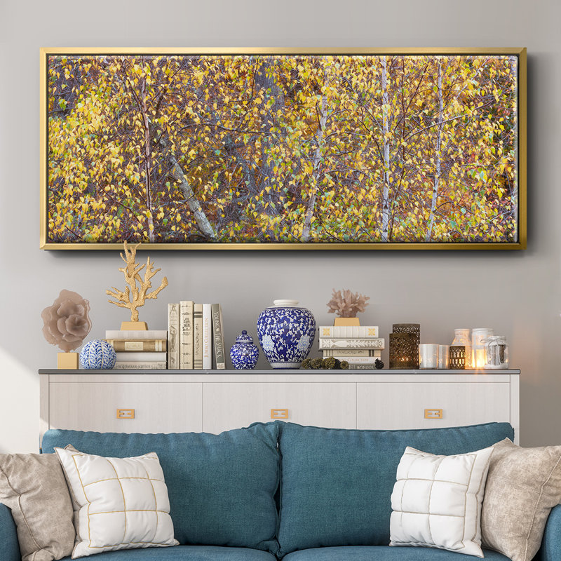 Tree Panorama III- Framed Canvas, 24" H x 60" W