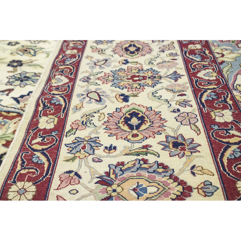 Tapis oriental crème unique 9 x 12 One-of-a-Kind