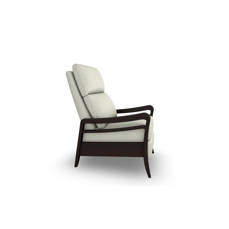 Modern High Leg Recliner, Cloud, Espresso
