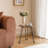 Foldable Round Coffee Table with Solid Wood Tray Top,End Table,Nightstand-218515877