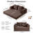Foldable Modular Corduroy Sofa Bed Convertible Floor Couch , No Assembly Required for Living Room, Bedroom, or Office-128552533-127301826