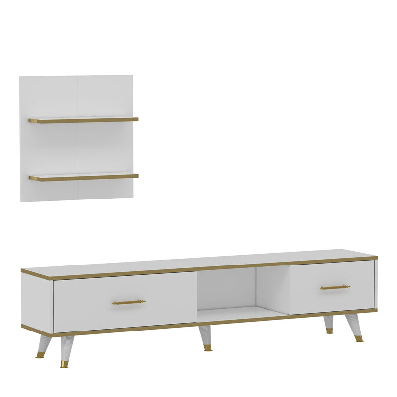 Thangool Unfinished TV Stand for TVs up to 48"