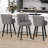 26''H Upholstered 360°Swivel Counter Height Bar Stools, Wood Legs Kitchen Island Chairs-2106507577-2106701520