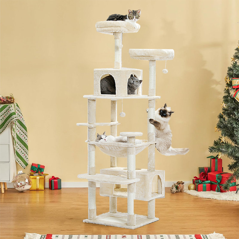 Arbre à chat de 72 po pour chat Etha, Beige