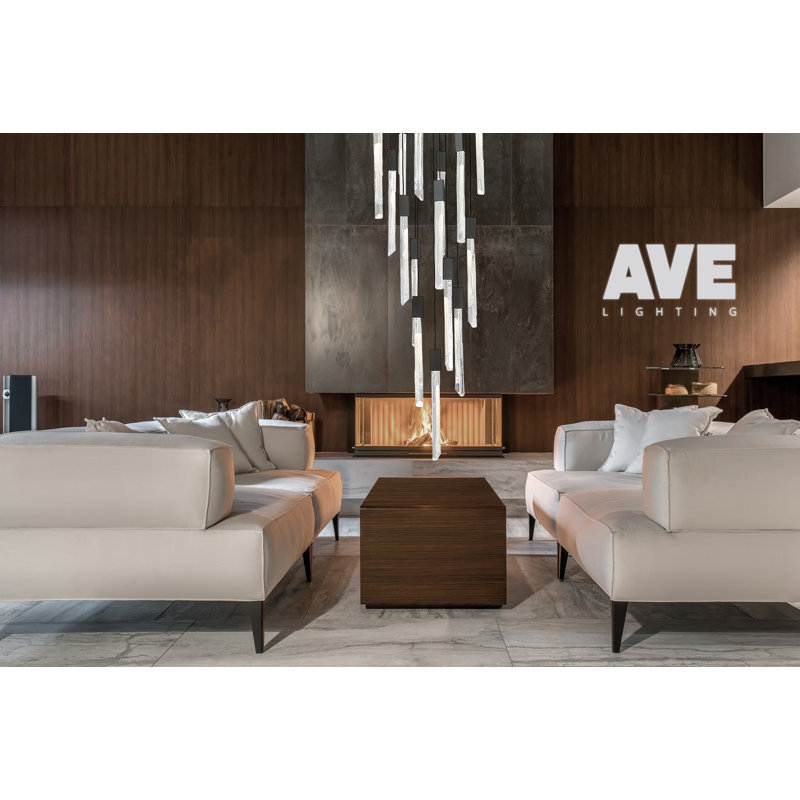 Alpine Elegance 15-Light Brass & Glass LED Chandelier