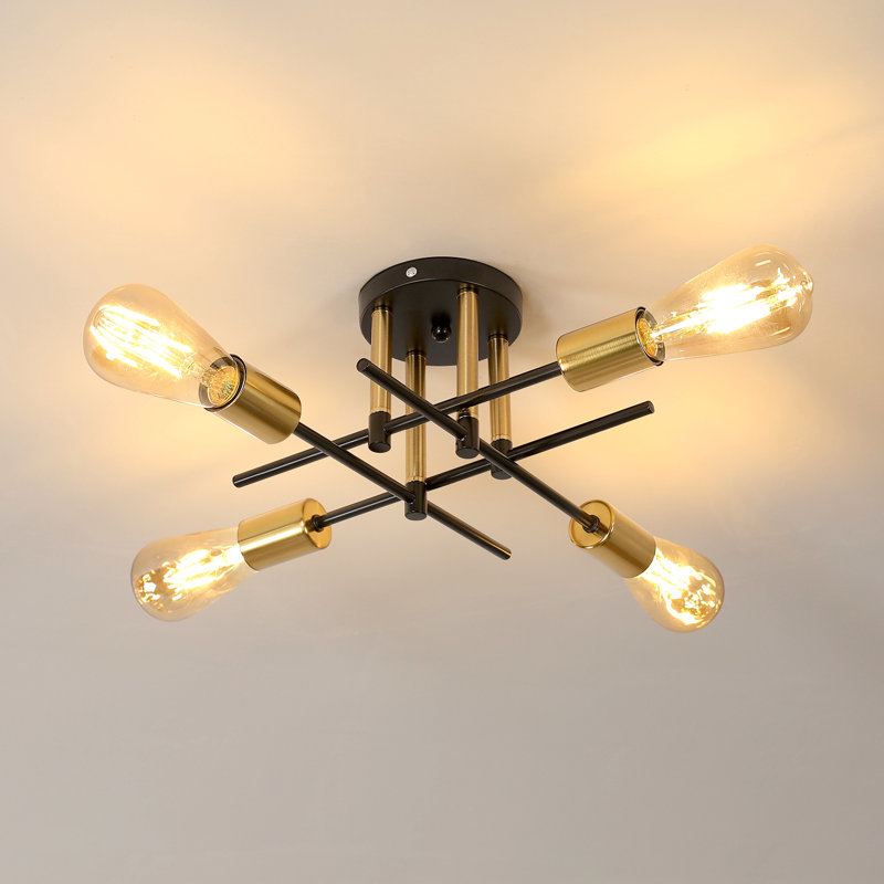 4-Light 40cm Simplicity Semi Flush Mount Light