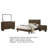 Genu 4pc Queen Size Bedroom Set, Modern Warm Brown Rubberwood-114566123