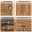 Armoire de rangement arquée avec poignée dorée-876656745