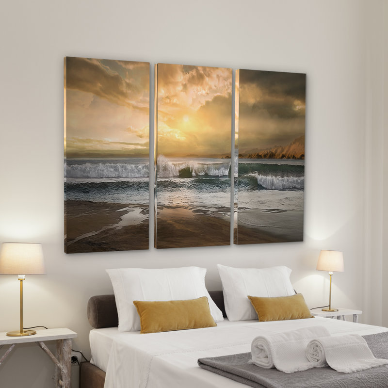 " New Dawn " 3 - Pieces, 24" H x 36" W x 1.5" D