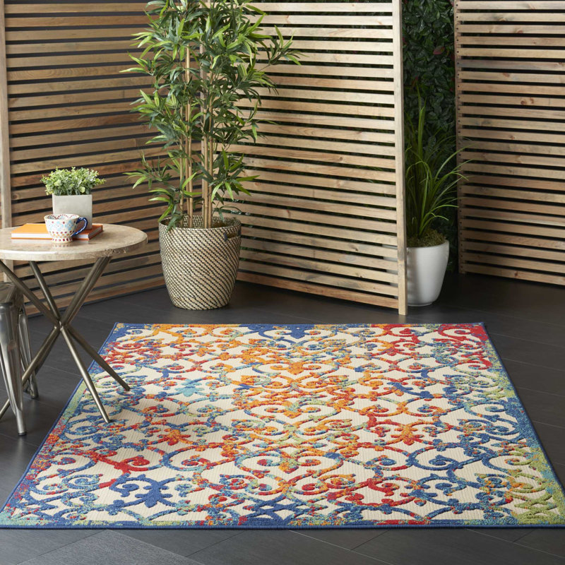Abstract Indoor / Outdoor Area Rug, Rectangle 290 x 396cm