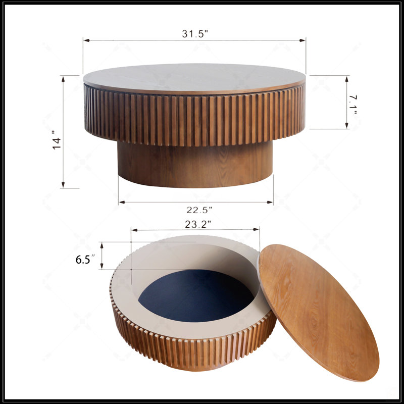 Table basse 31,5 po, Noyer
