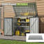 5' W X 3' D Galvanized Steel Horizontal Garbage Shed With Floor Kit-352252756