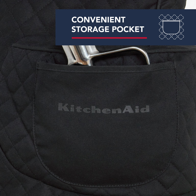 KitchenAid® Quilted Fitted Mixer Cover, Onyx Black