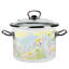 Pot en émail avec couvercle en verre Daisy Fields